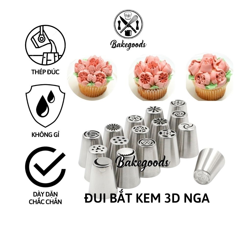 Đui 3D hoa tulip, đui hoa tulip, đuôi hoa 3D của Nga dùng trang trí bánh sinh nhật hàng đúc cao cấp