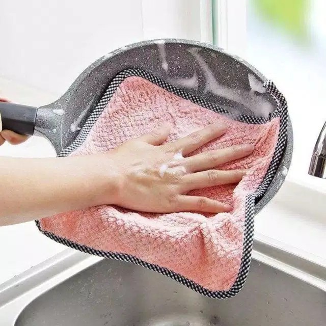 Khăn lau đa năng vệ sinh nhà bếp chuyên dụng có viền móc No.101209