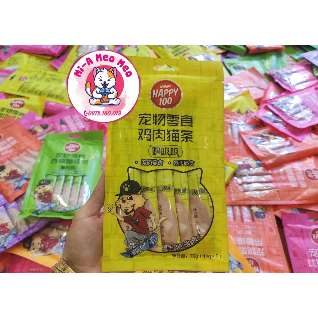 Súp thưởng Wanpy Happy 100 cho Mèo - Nội địa Trung