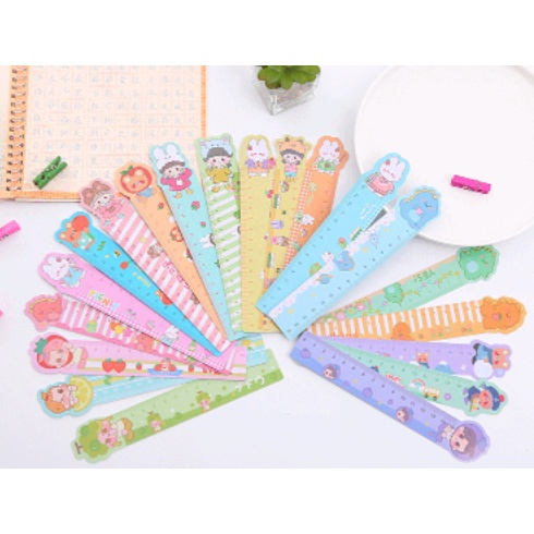 thước kẻ khủng long cô gái roro jump THN9  cute dễ thương heo ngựa thần kero báo hồng