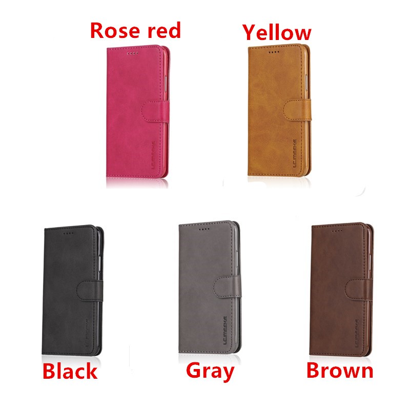 Bao da điện thoại màu trơn có ngăn đựng thẻ cho Samsung M10 A10 A50 A70 A01 A50s A30s A70s | BigBuy360 - bigbuy360.vn