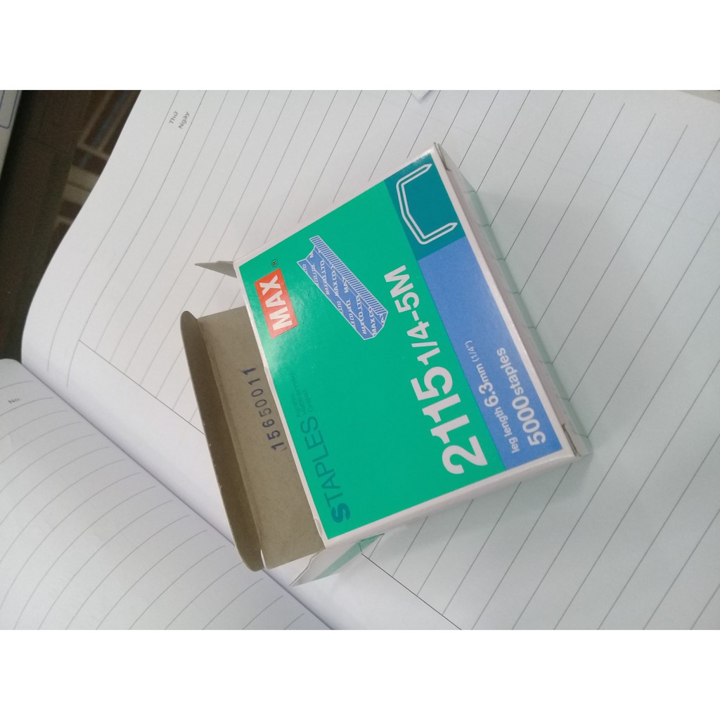 Kim cong Max HD-2115 1/4 5M - Hộp 5.000 kim Max Staples