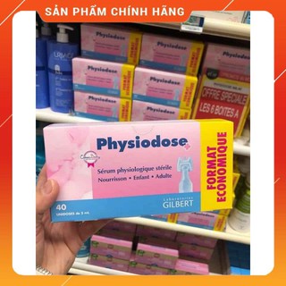 Nước muối sinh lý pháp hồng 40 ống physiodose
