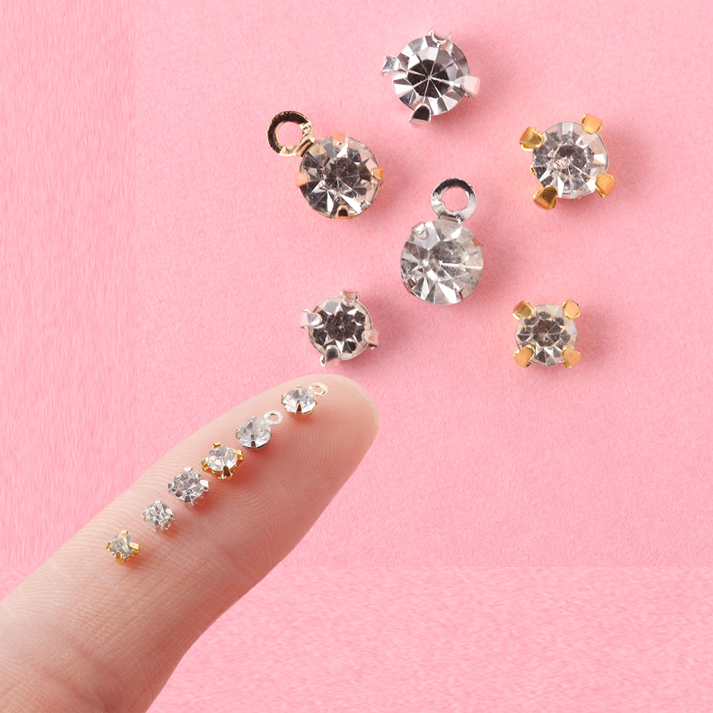 Set 50 Nút Áo Mini Đính Đá Xinh Xắn