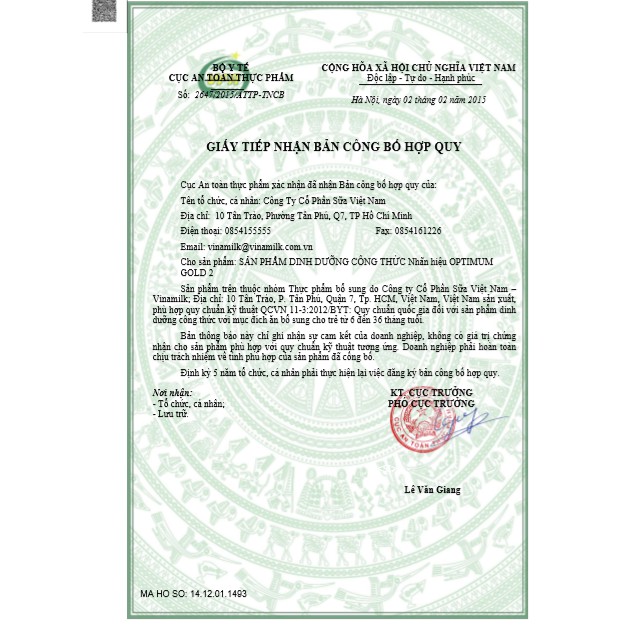 Sữa Optimum Gold 1, 2 800g