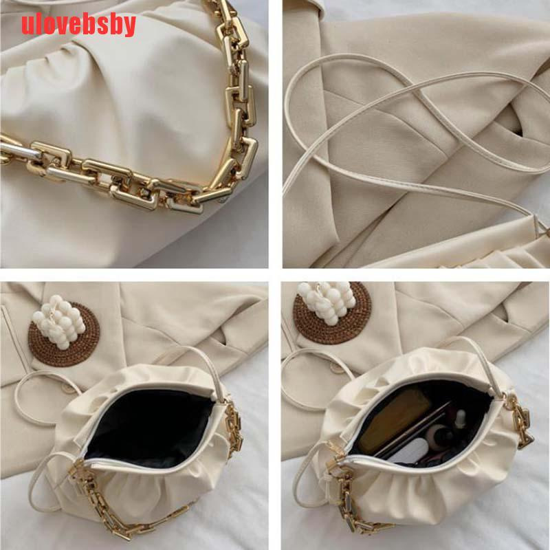 [ulovebsby]Cloud Women Bags Chain Sling Bag Shoulder Crossbody Bags Handbags Totes Bag