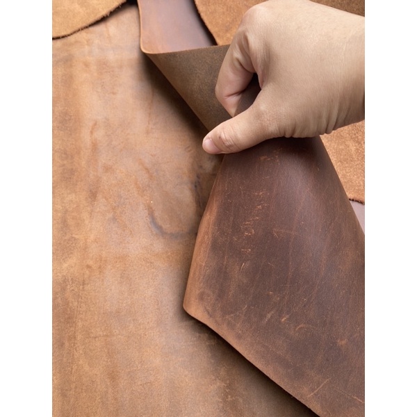 Da bò sáp ướt nâu