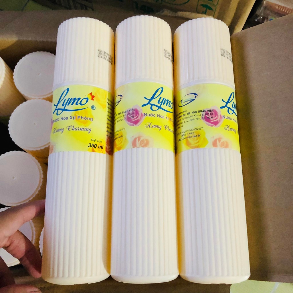 Nước hoa xịt phòng Lymo hương Charming,xịt thơm phòng khử mùi 350ml
