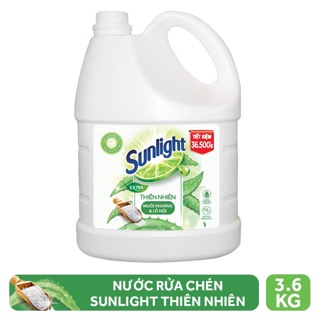 Nước rửa chén Sunlight Thiên Nhiên can 3.6kg MỚI