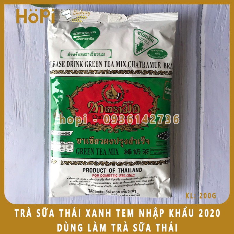 Trà Thái Xanh Hàng Nhập Khẩu Loại 1 Nội Địa Thái Lan Năm 2020 (200g) - Pha 5 lít trà sữa
