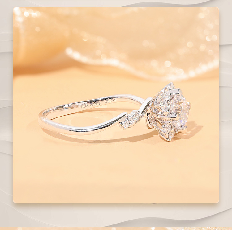 Nhẫn đính đá kiểu dáng tinh tế sang trọng cho nữ