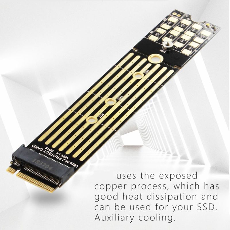 Bang for M.2 NVME Extend for Protection Card 2280 to 22110 SSD DIY Power-off for Protection Plate