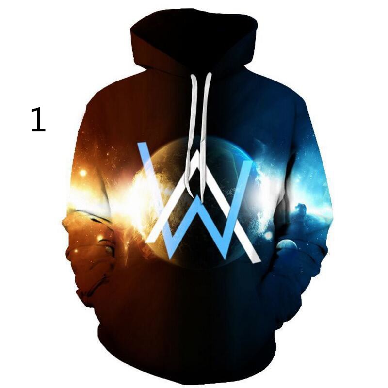 Áo hoodie in họa tiết alan walker độc đáo kiểu hip hop dành cho nam