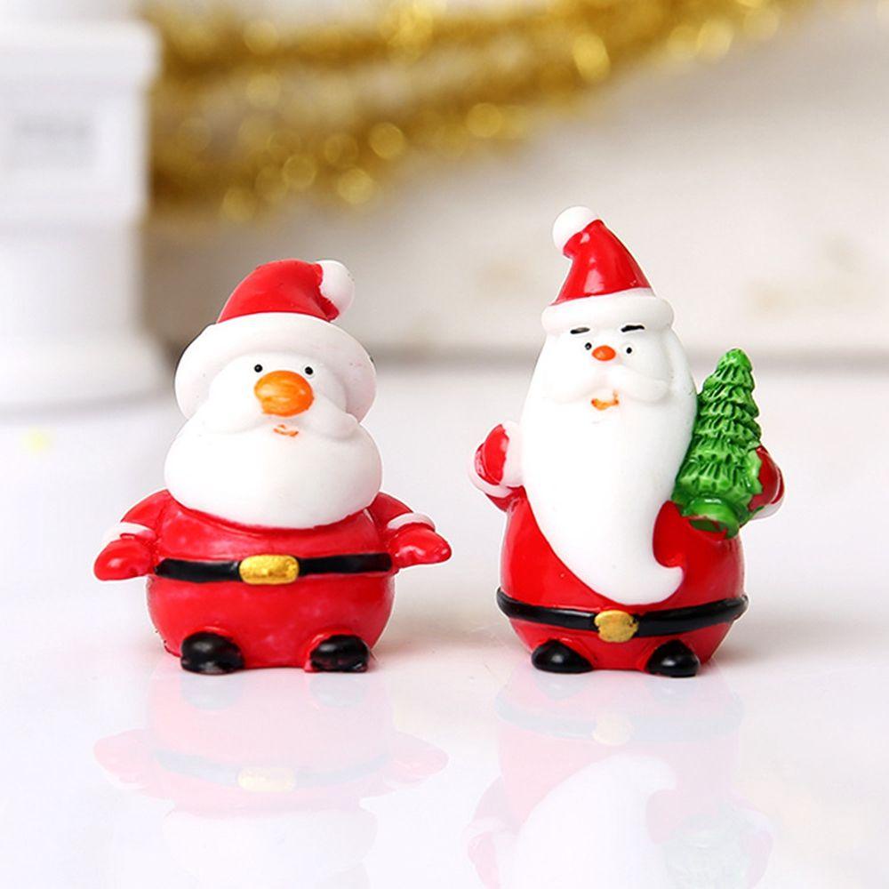 Mô Hình Ông Già Noel Bằng Nhựa Dễ Thương Trang Trí Tiểu Cảnh