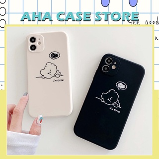Ốp điện thoại Iphone 6 dẻo cạnh vuông - Bear Tired - 6/6plus/6s/6splus/7/7plus/8/8plus/x/xr/xs/11/12/pro/max/plus/promax