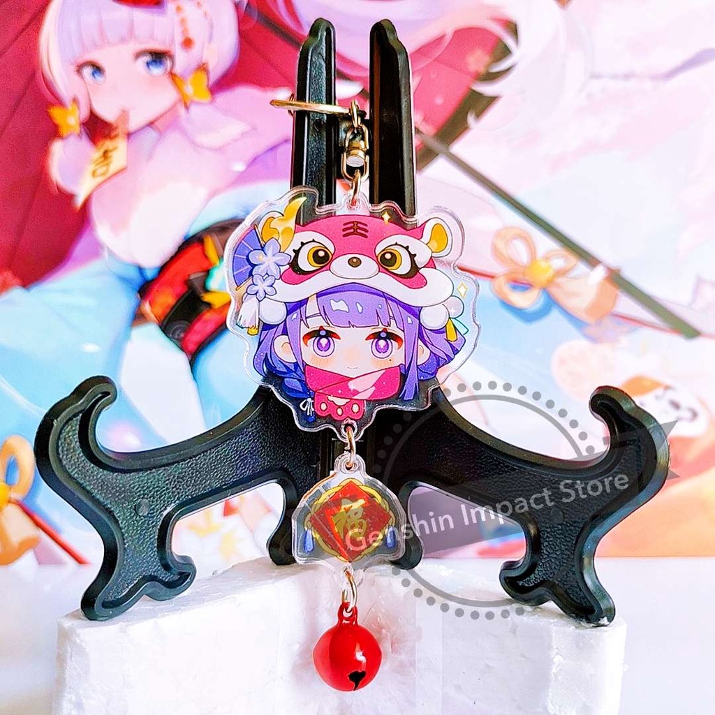 RAIDEN SHOGUN BALL EI Móc khóa nhân vật game Genshin Impact PHIÊN BẢN TẾT (in giữa acrylic)