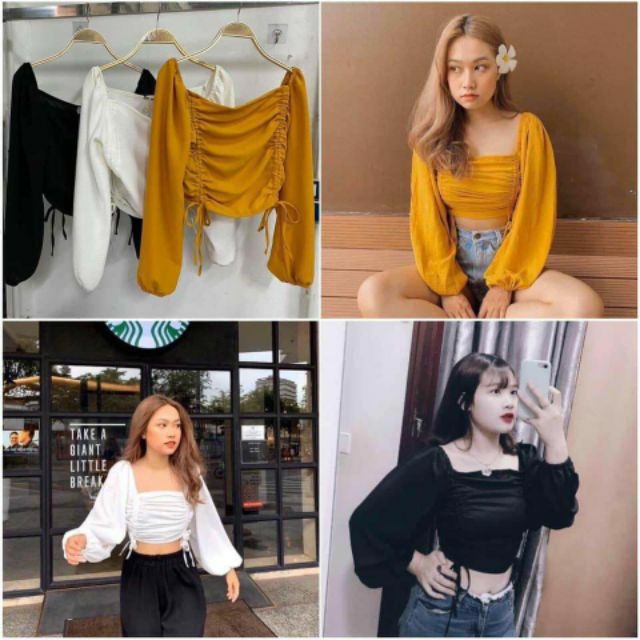 Áo nữ kiểu rút dây đũi xinh xắn