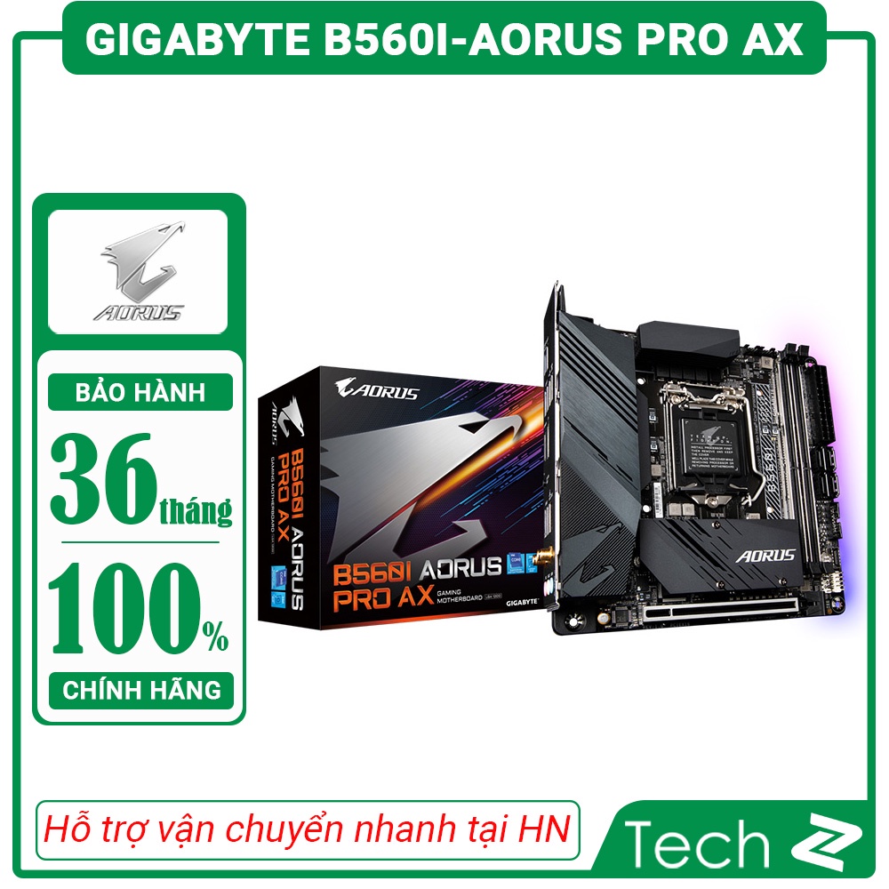 Mainboard Gigabyte B560I AORUS PRO AX (Intel H560, Socket 1200, m-ITX, 2 khe Ram DDR4)