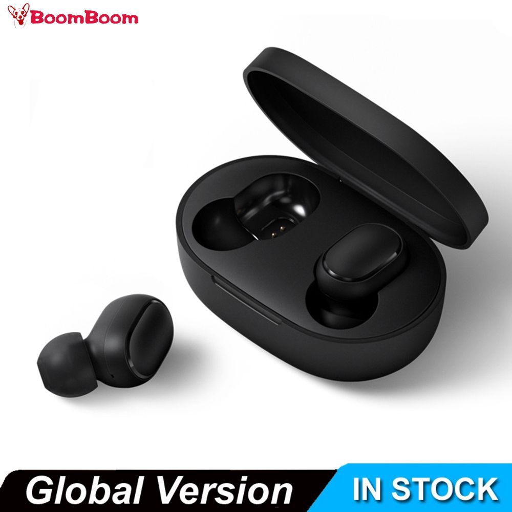 BOOMBOOM Xiaomi Redmi Airdots Headphone Voice Control Bluetooth 5.0 Noise Reduction Tap Control