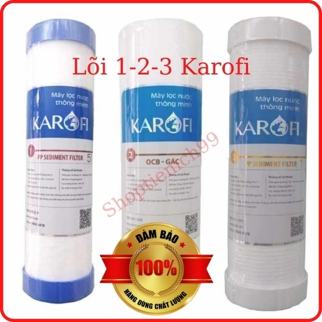 Bộ Lõi Lọc 123 Karofi Hàng Chính Hãng Giá Rẻ.