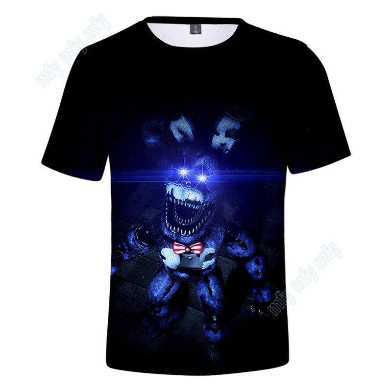 Áo Thun Tay Ngắn In Hình Five Nights at Freddy 'S Cho Trẻ Em