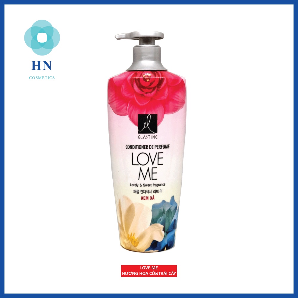 Combo dầu gội và xả nước hoa Elastine Love Me 600ml