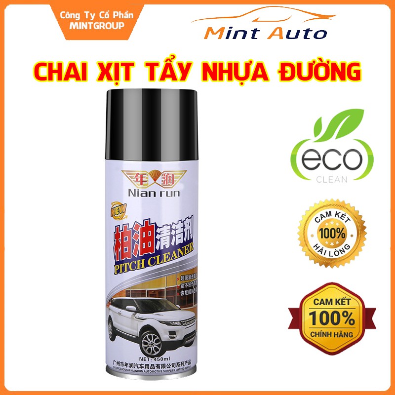 Chai xịt tẩy nhựa đường bình xịt tẩy nhựa đường chuyên dụng Pitch Cleaner Nian Run dung tích 450ml