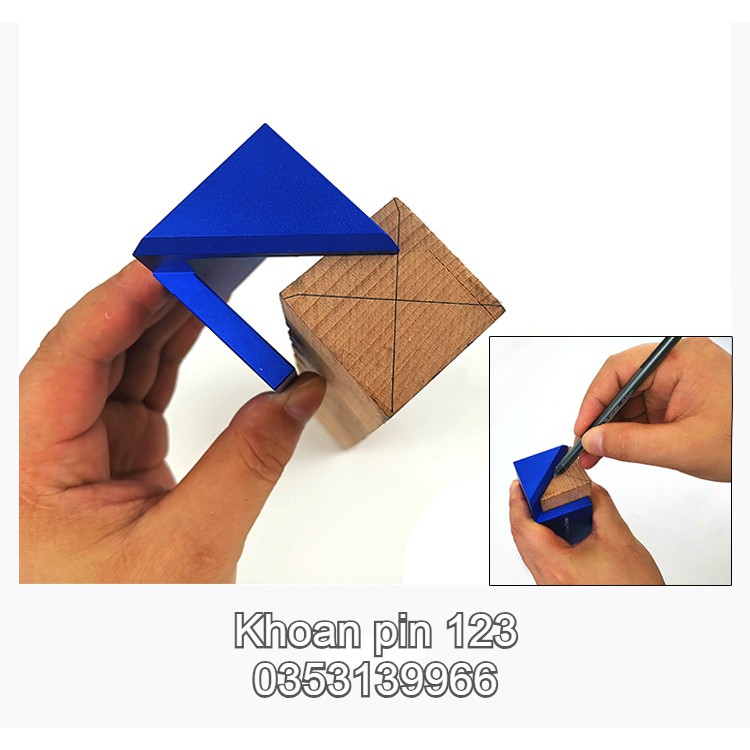 Ke góc, Dụng cụ kẻ góc lấy tâm 45 độ, 90 độ