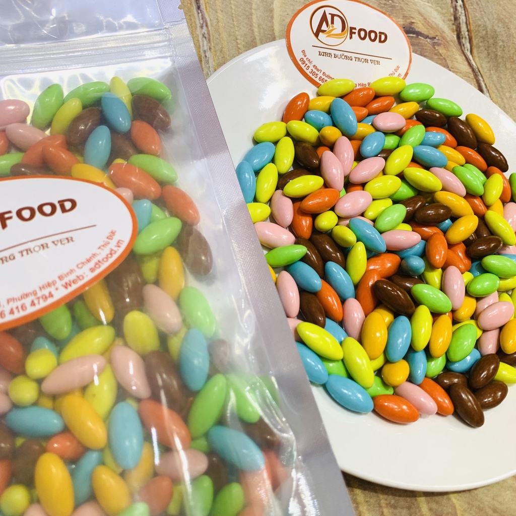 kẹo socola con nhộng nhiều màu sắc gói 1kg