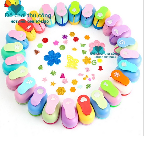 dập giấy bấm giấy tạo hình, giúp làm handmade thủ công cho bé