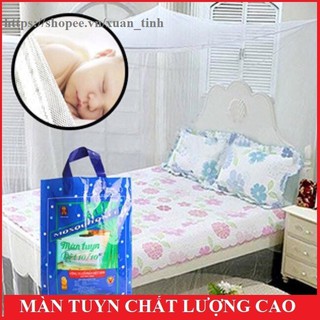 Mùng 💖FREESHIP TỪ 150K💖Mùng, Màn tuyn chống muỗi cao cấp 10/10 đủ size từ 1m2 đến 3m