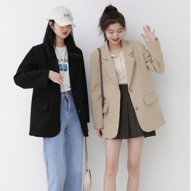 Áo véc, blazers dáng dài 2 nắp túi dáng dài, hai lớp dày dặn đứng form | BigBuy360 - bigbuy360.vn