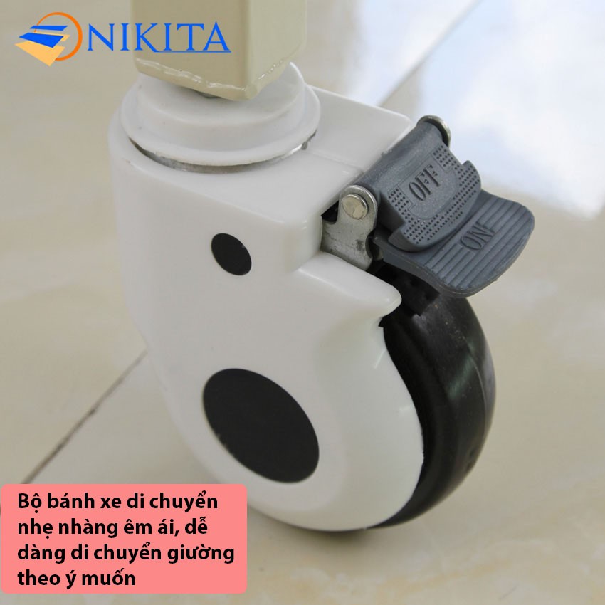 Giường bệnh y tế đa chức năng - nâng đầu, nâng chân, có chổ để bô - NIKITA DCN03