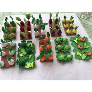 Vỉ rau củ bằng nỉ, đồ dùng mầm non