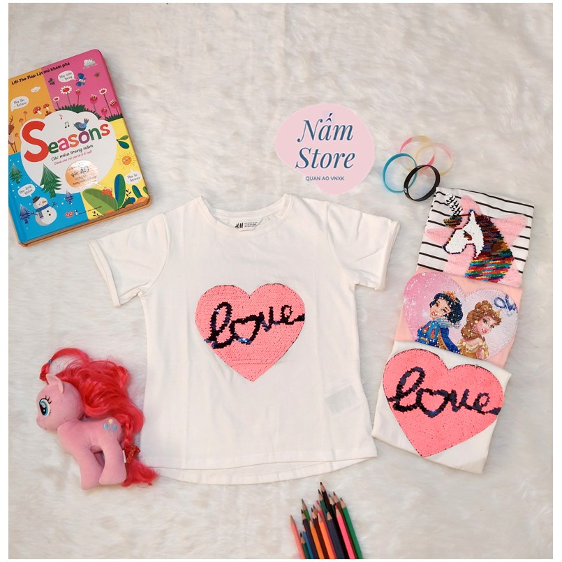 ÁO THUN H.M UNICORN PONY KIM SA CHO BÉ GÁI