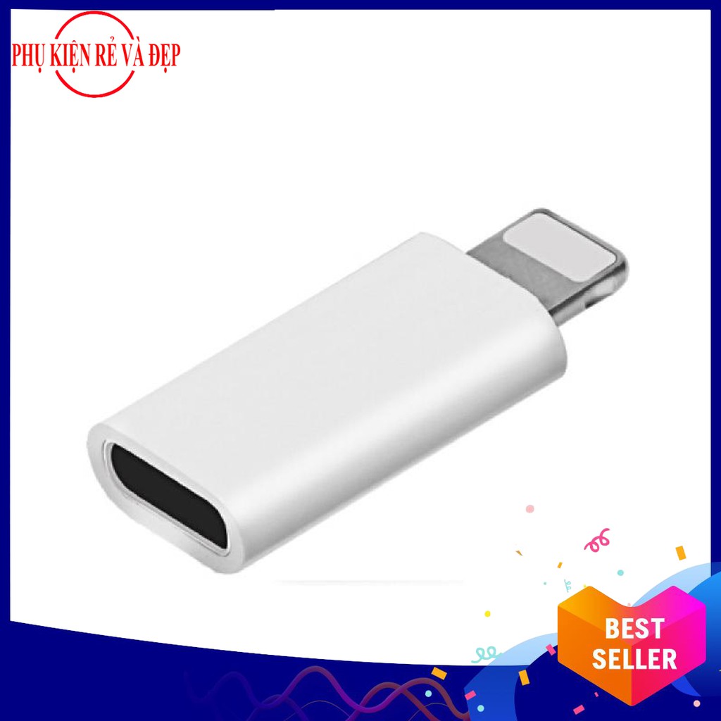 Đầu chuyển đổi từ Type C 3.0 (Cái) sang chân Iphone (Đực)