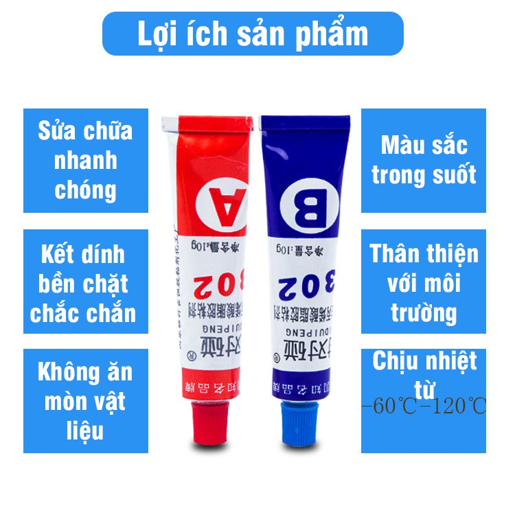 Vỉ 2 tuýp keo AB đa năng siêu chắc