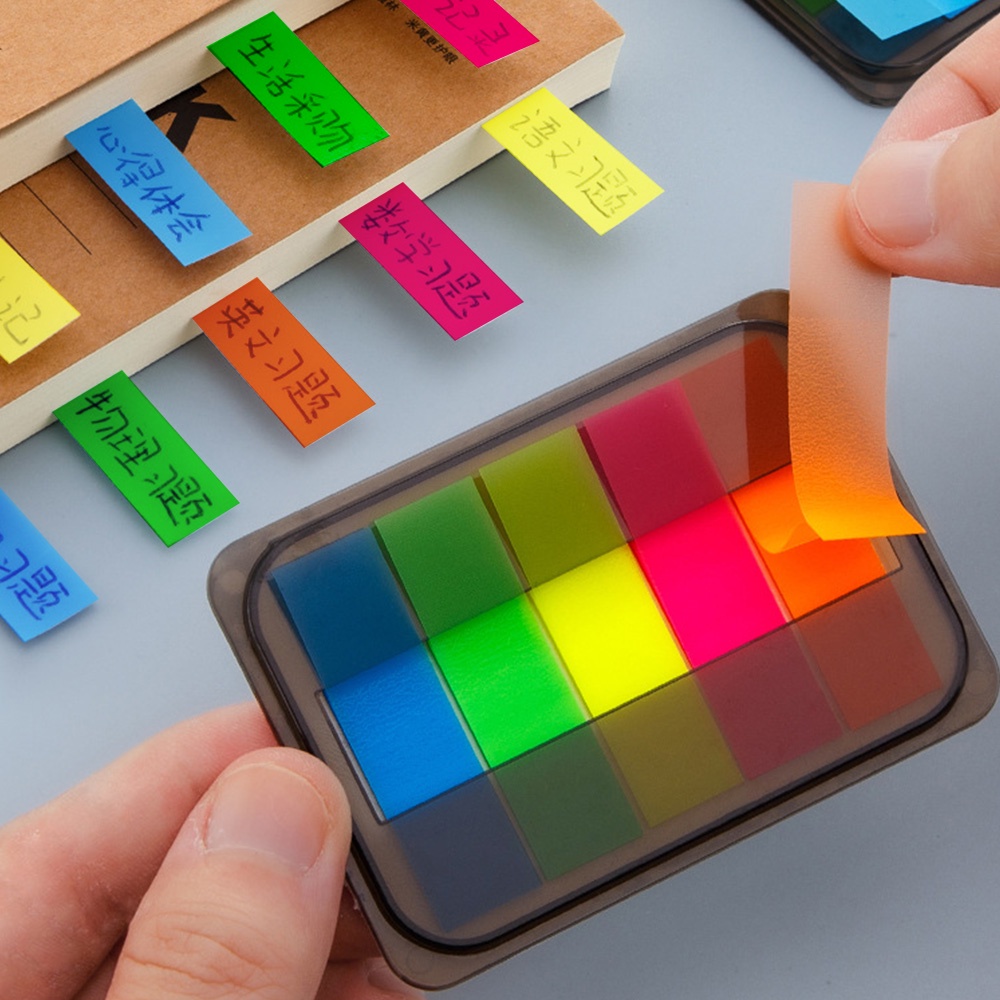 Mini Memo Pad Dấu trang Huỳnh quang Ghi chú Tự dính Chỉ mục Đã đăng Nó Lập kế hoạch Văn phòng phẩm Đồ dùng học tập Giấy dán