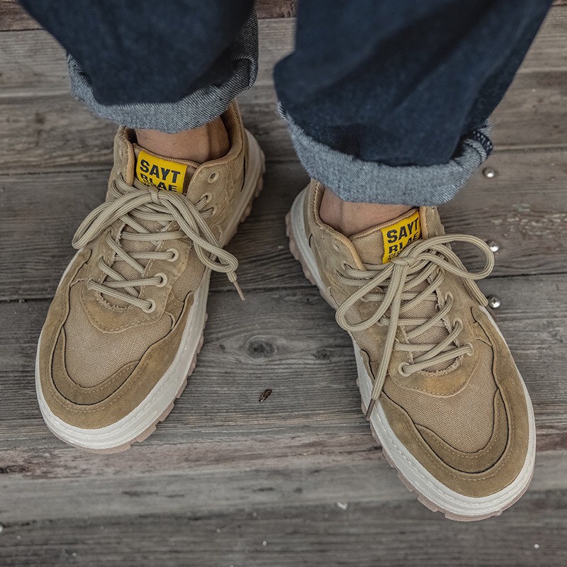 Giày sneaker nam, giày thể thao cổ cao Da lỳ chống xước phong cách cực ngầu | BigBuy360 - bigbuy360.vn