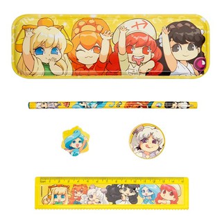 Bộ đồ dùng học tập Lớp Học Mật Ngữ HooHooHaHa màu vàng đầu tiên - HTBO06