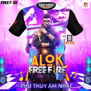 Áo Free Fire - Áo FF  ALOK Đen 3D Siêu Chất