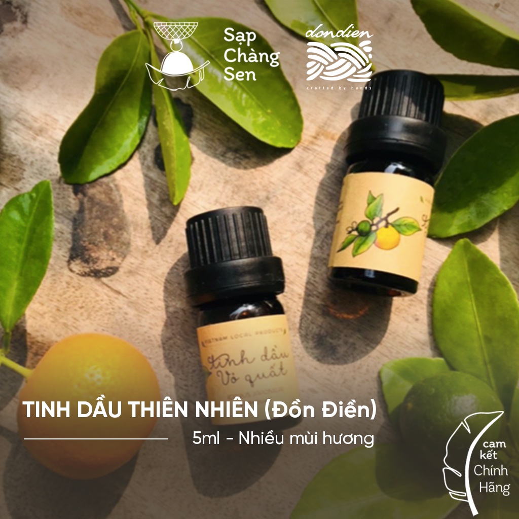 Tinh dầu thiên nhiên (Đồn Điền) - 5ml | nhiều mùi: quế, sả chanh, nhài