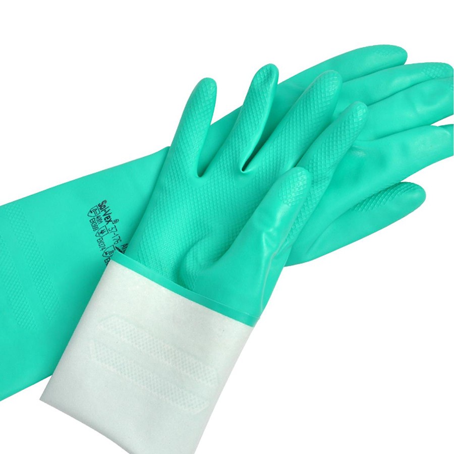 [Mẫu mới] [Chính hãng] Găng tay chống hóa chất Ansell 37-176 cấu tạo nitrile, Găng tay chống dầu nhớt, chống axit, thấm