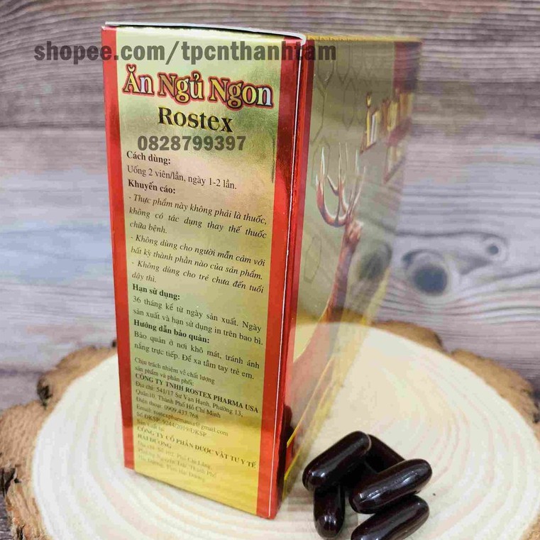 [ Vỉ ] Viên Ăn Ngủ Ngon Rostex bổ sung omega 3, lysin, kẽm loại bỏ mất ngủ, căng thẳng, stress -Hộp 60 viên | BigBuy360 - bigbuy360.vn