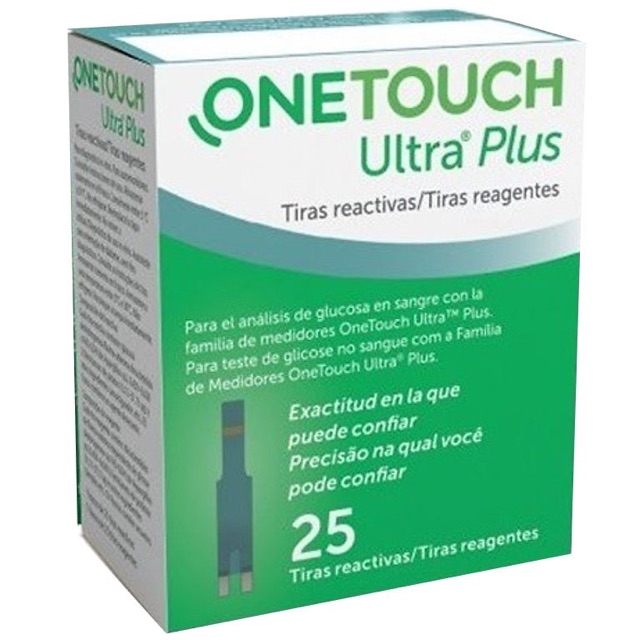 Que thử đường huyết One Touch Ultra Plus 25 que (date 11/2021)