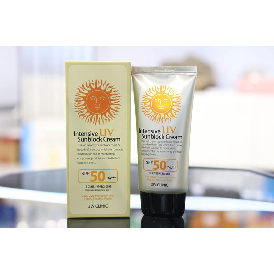 Kem chống nắng 3w Clinic Intensive UV Sunblock Cream SPF 50 Pa+++ 70ml