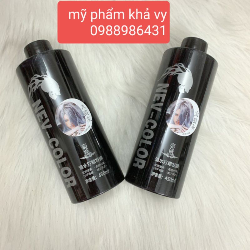 Thuốc Nhuộm Phủ Bóng Khói Xám 5D Nev-Color Hàn quốc 450ml