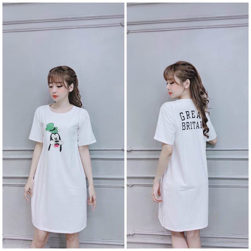 Đầm THUN THÁI in vịt Form rộng (bao chất đẹp)
