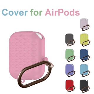 Vỏ bọc hộp đựng tai nghe không dây Airpods 2 bằng silicon có móc cầm tay chống thấm lạc