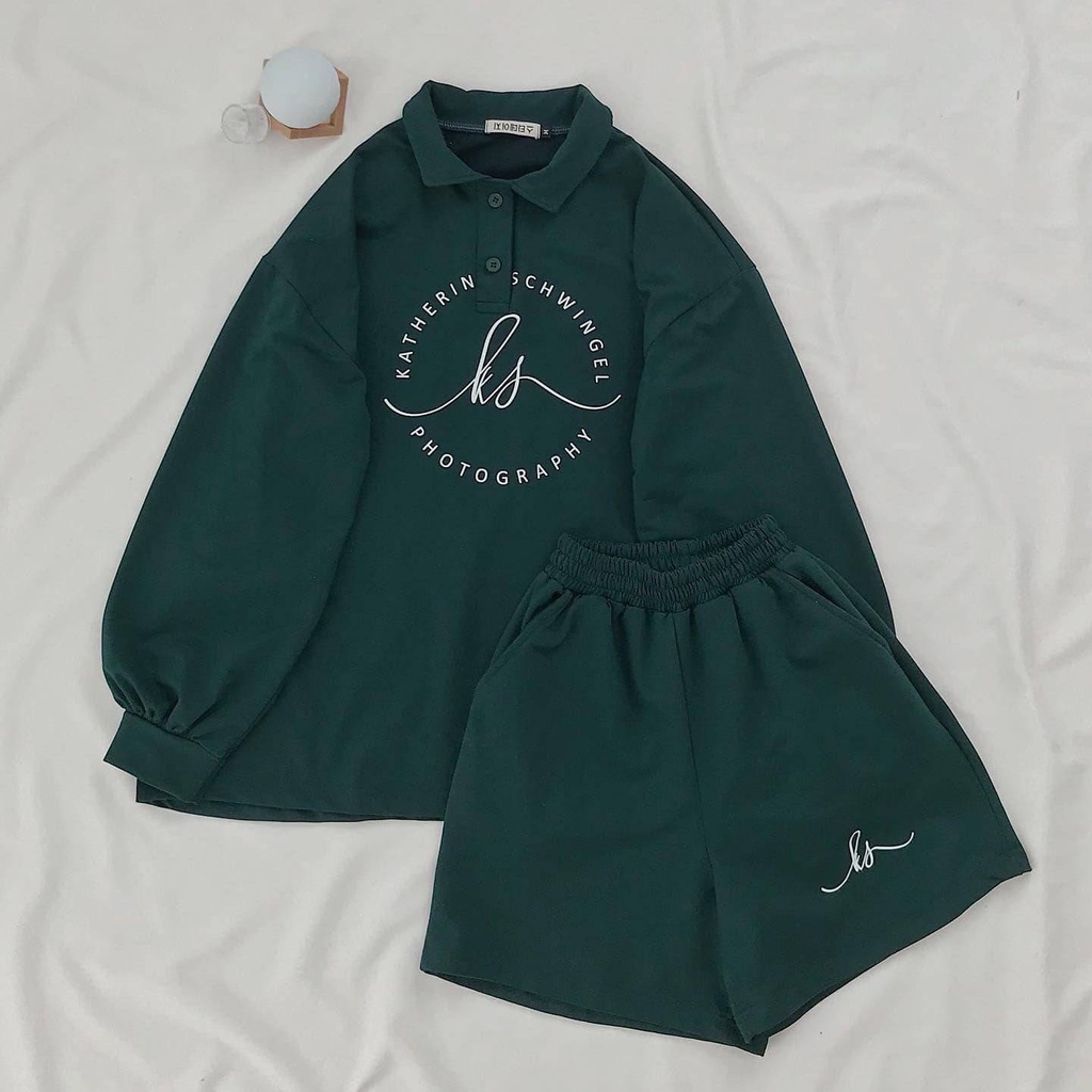 Set Đồ Nữ Đi Chơi JEM CLOSET Gồm Áo Thun Polo Và Quần Short Nhiều Màu Lên Dáng Siêu Xinh WINGLE  7195